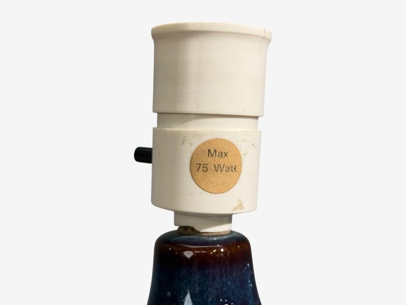 Einar Johansen, Table Lamp, Blue Glazed Ceramic, Denmark, 1960s - 7