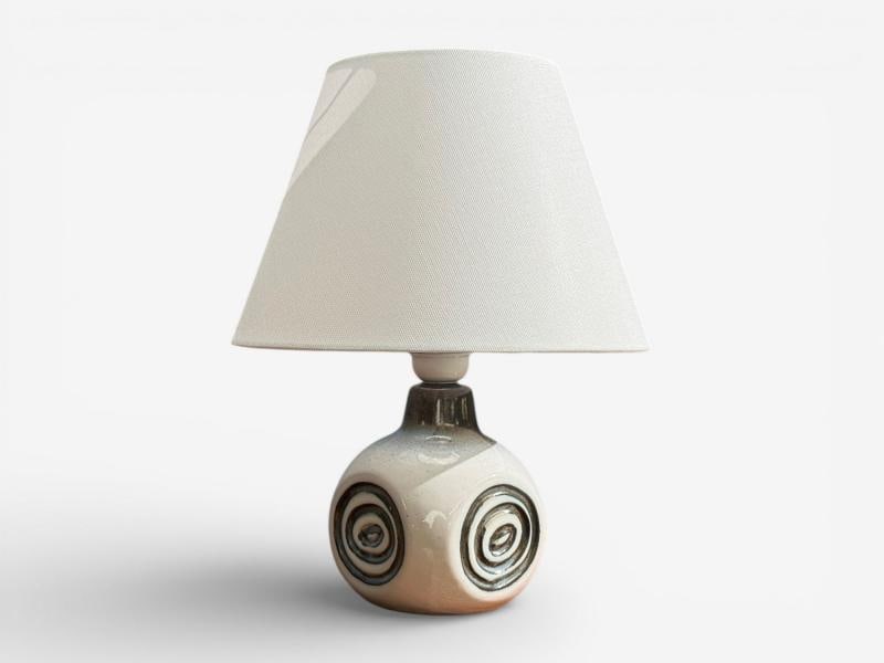 Bruno Karlsson, Table Lamp, White Glazed Ceramic, Sweden, 1960s - 3
