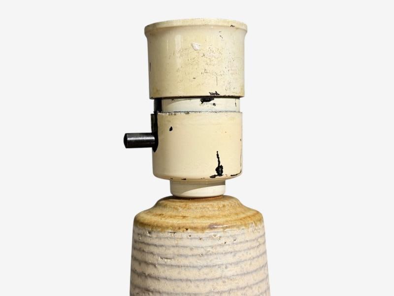 Svend Aage Jensen, Table Lamps, Beige Stoneware, Denmark, 1960s - 6