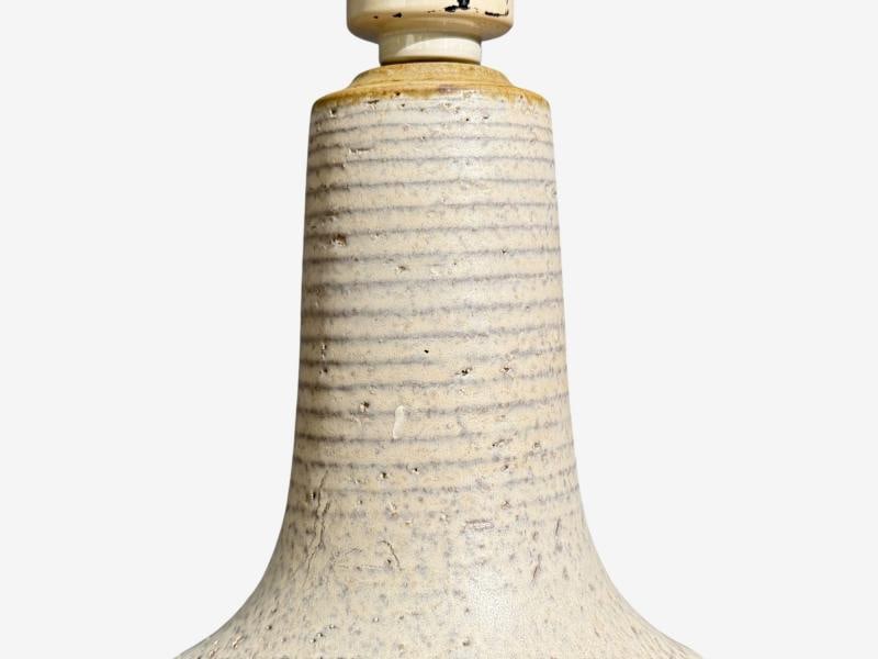 Svend Aage Jensen, Table Lamps, Beige Stoneware, Denmark, 1960s - 7