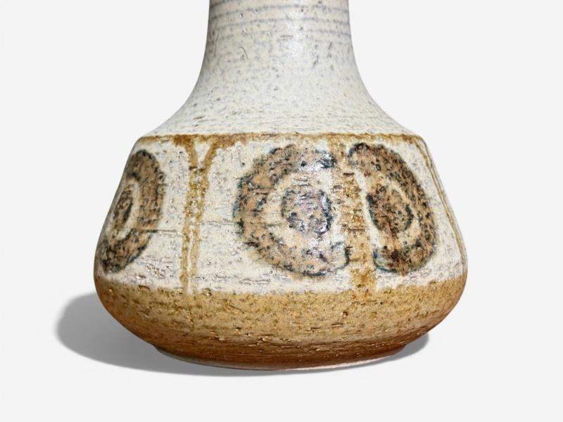 Svend Aage Jensen, Table Lamps, Beige Stoneware, Denmark, 1960s - 8
