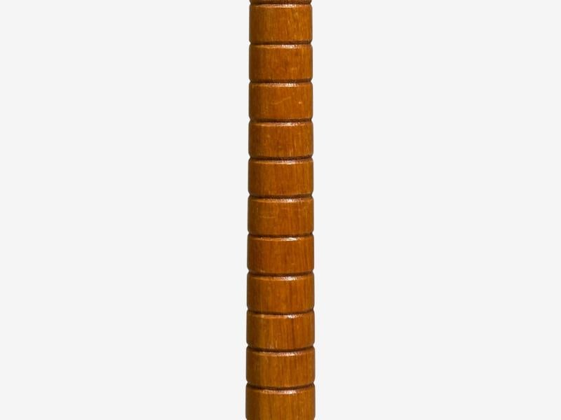 Swedish Modern, Organic Floor Lamp, Brass, Wood, Sweden, 1940s - 5
