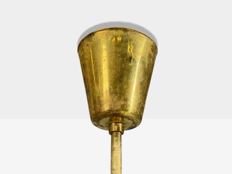 Swedish Modern, Pendant Light, Brass, Wood, Glass, Sweden, 1920s - 4