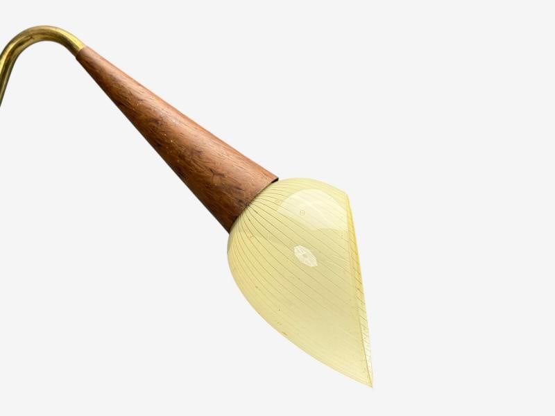 Swedish Modern, Pendant Light, Brass, Wood, Glass, Sweden, 1920s - 5