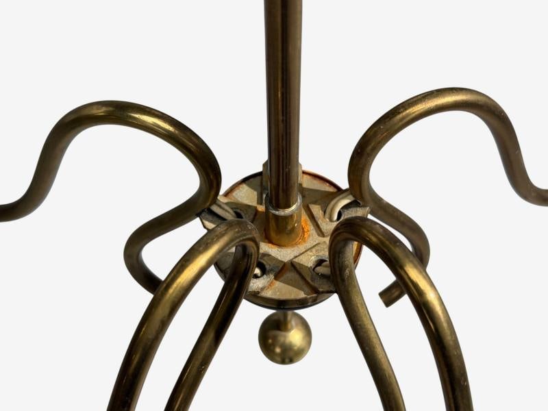 Swedish Modern, Pendant Light, Brass, Opal Glass, Sweden, 1950s - 8