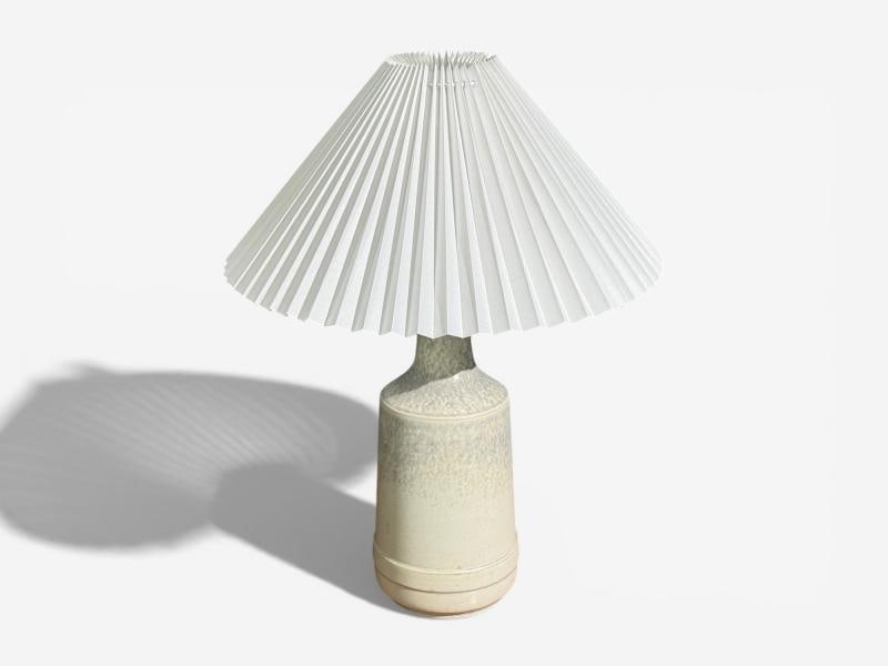Desiree Stentöj, Table Lamp, White Glazed Stoneware, Denmark, 1960s - 4