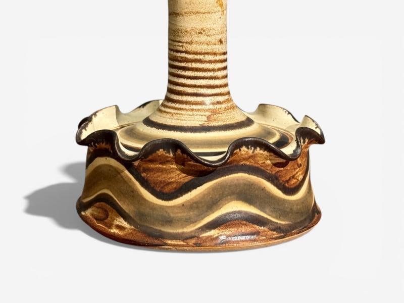 Jette Hellerøe, Table Lamp, Beige Ceramic, Denmark, 1970s - 8