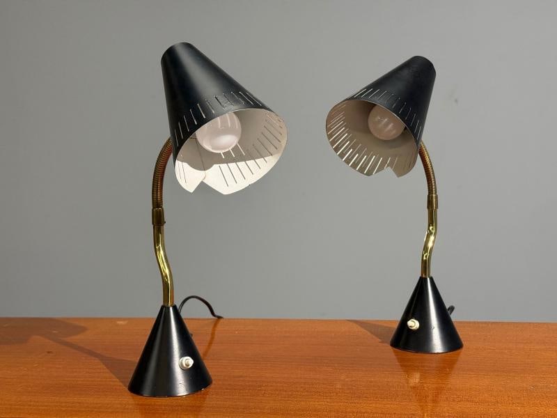 Falkenbergs Belysning, Table Lamps, Metal, Brass, Sweden, 1950s - 2