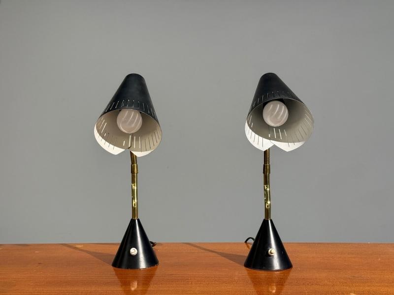 Falkenbergs Belysning, Table Lamps, Metal, Brass, Sweden, 1950s - 7
