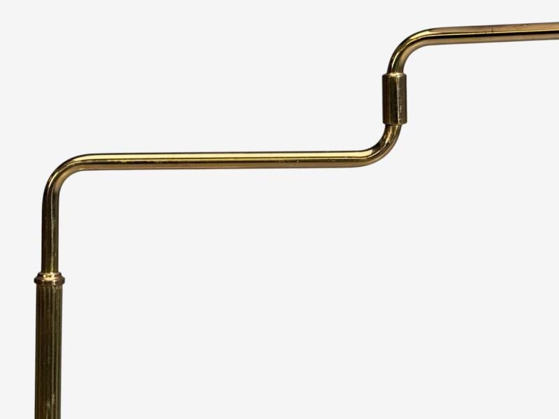 Armaturhantverk Göteborg, Articulating Floor Lamp, Brass, Fabric, Sweden, 1960s - 5