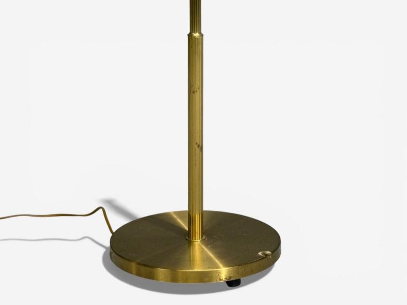 Armaturhantverk Göteborg, Articulating Floor Lamp, Brass, Fabric, Sweden, 1960s - 8