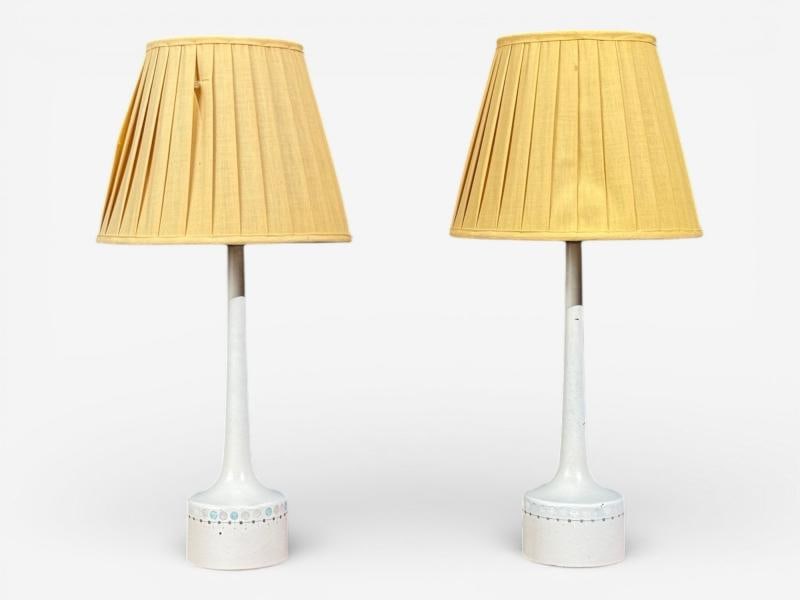 Hans-Agne Jakobsson, Table Lamps, Painted Wood, Sweden, 1950s - 2