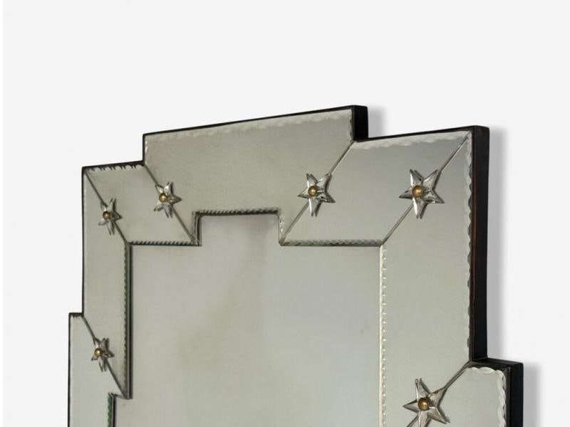 Art Deco Style, Antique and Beveled Glass, Venetian Wall Mirrors, 21st C. - 3