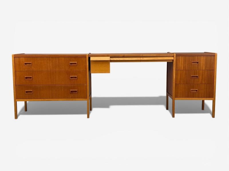 Bertil Fridhagen, Swedish Modern, Writing Desk or Vanity, Teak, Sweden, 1960s - 4