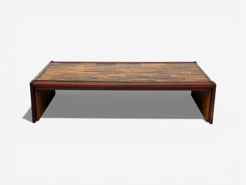 Percival Lafer, Coffee Table, Rosewood, Mixed Wood, Glass, Brazil, 1970s - 3