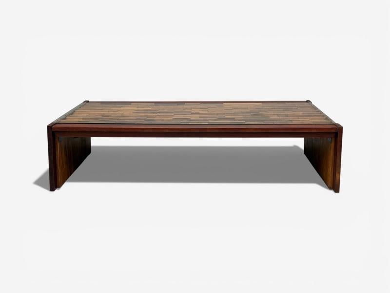Percival Lafer, Coffee Table, Rosewood, Mixed Wood, Glass, Brazil, 1970s - 5