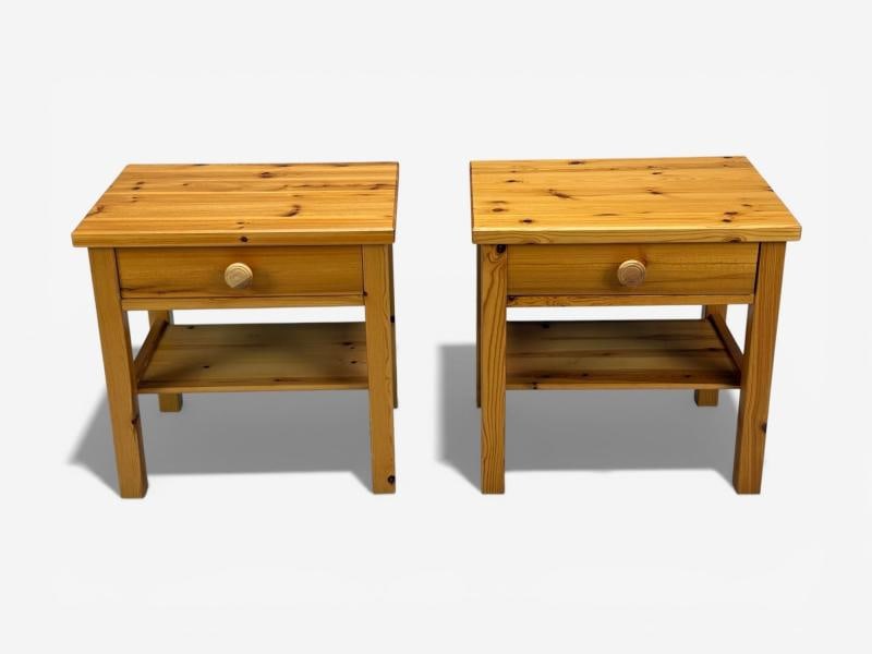 Swedish Modern, Nightstands, Pine, Sweden, 1970s - 7