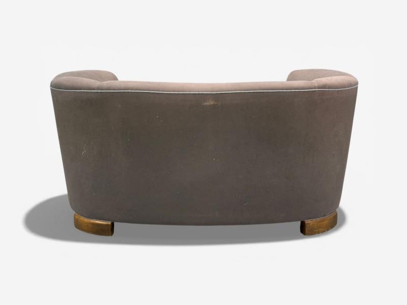 Danish Modern, Banana Sofa, Stained Beech, Fabric, Denmark, 1930s - 10