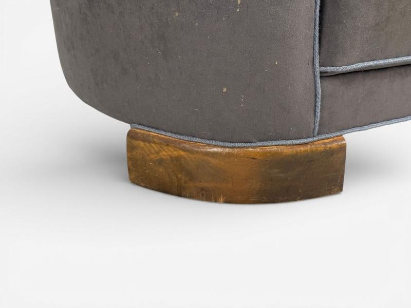 Danish Modern, Banana Sofa, Stained Beech, Fabric, Denmark, 1930s - 6