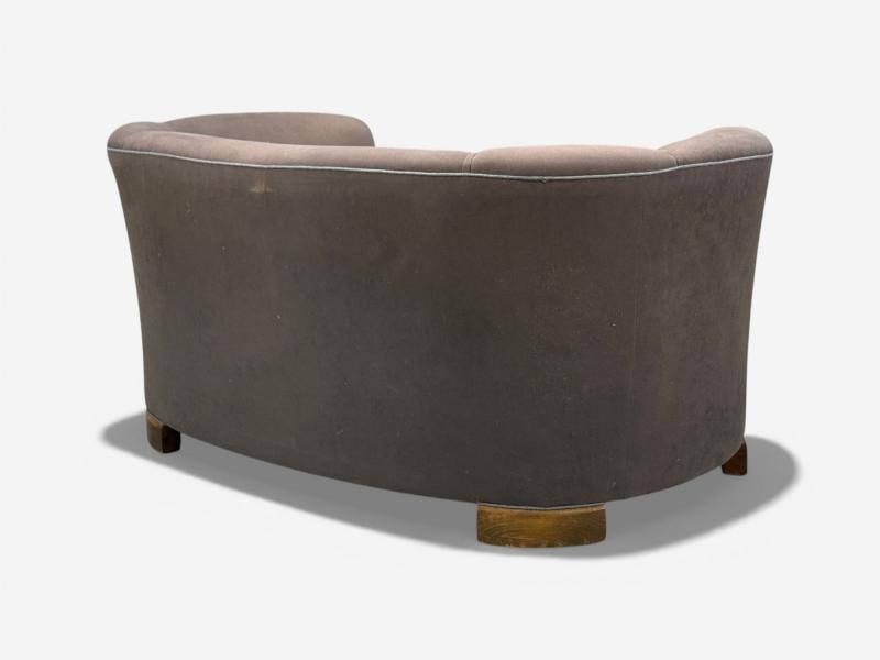 Danish Modern, Banana Sofa, Stained Beech, Fabric, Denmark, 1930s - 9