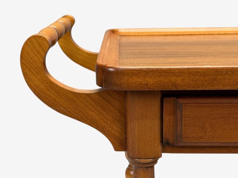 Swedish Modern, Rolling Bar Cart, Wood, Brass, Sweden, 1970s - 6