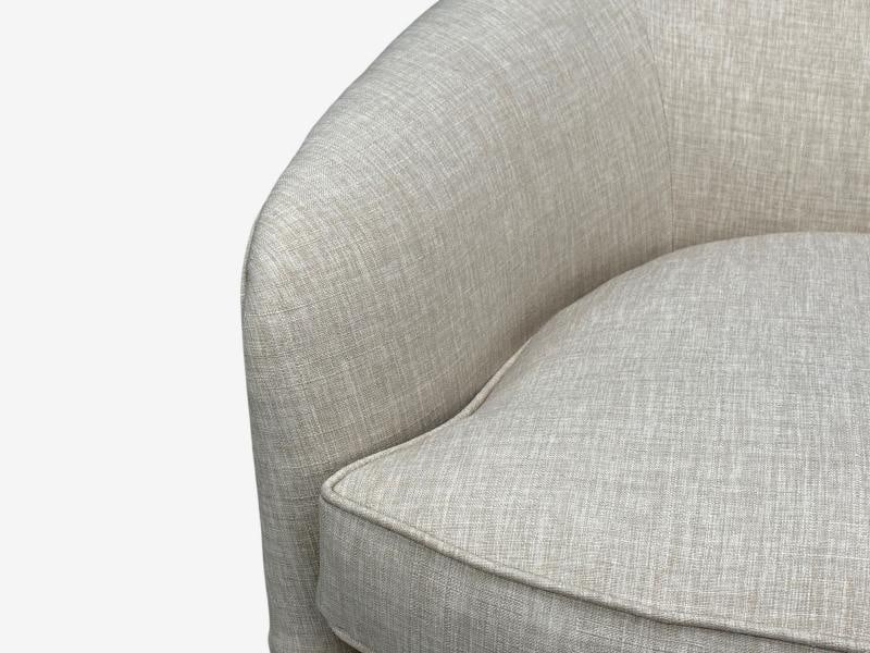 Milo Baughman, Swivel Chairs, Beige Upholstery, Walnut, USA, 1970s - 11