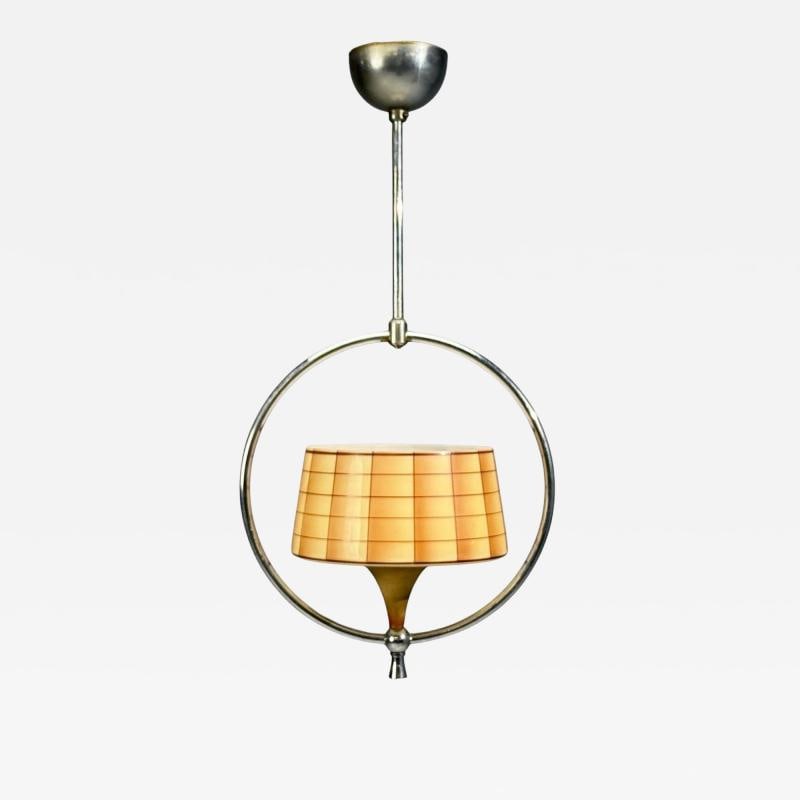 Swedish Modern, Pendant Light, Glass, Metal, Sweden, 1930s: Title: Swedish Modern, Pendant Light, Glass, Metal, Sweden, 1930s Description: Swedish Modern, Pendant Light, Glass, Metal, Sweden, 1930s A modernist pendant light designed and produced in Sweden in t