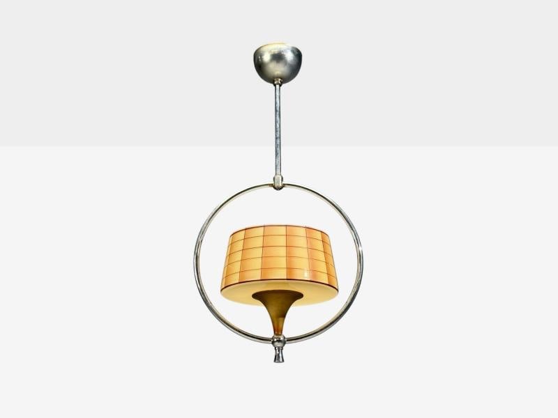 Swedish Modern, Pendant Light, Glass, Metal, Sweden, 1930s - 3