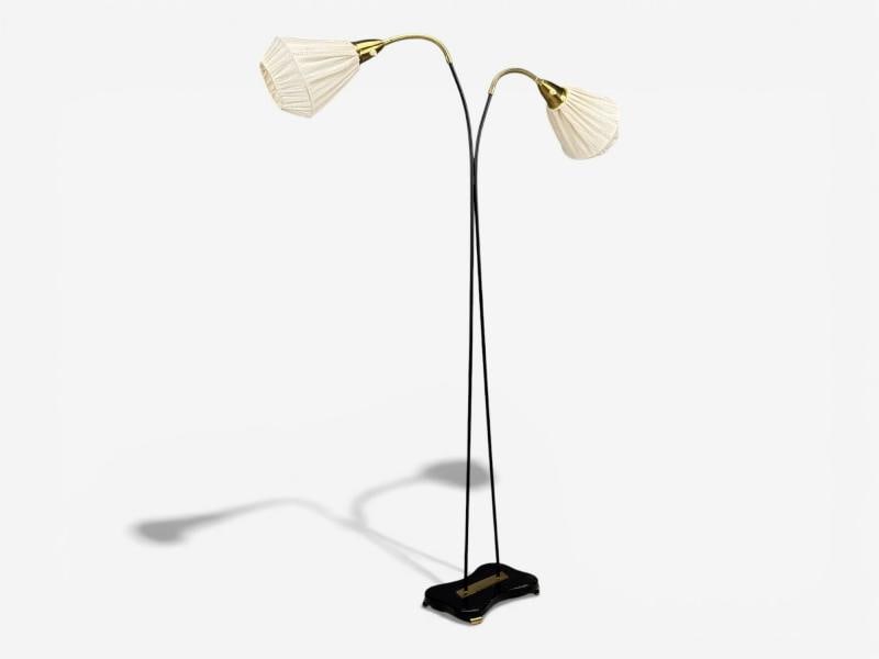Eskilstuna Elektrofabrik, Floor Lamp, Laqcuered Metal, Brass, Sweden, 1960s - 11