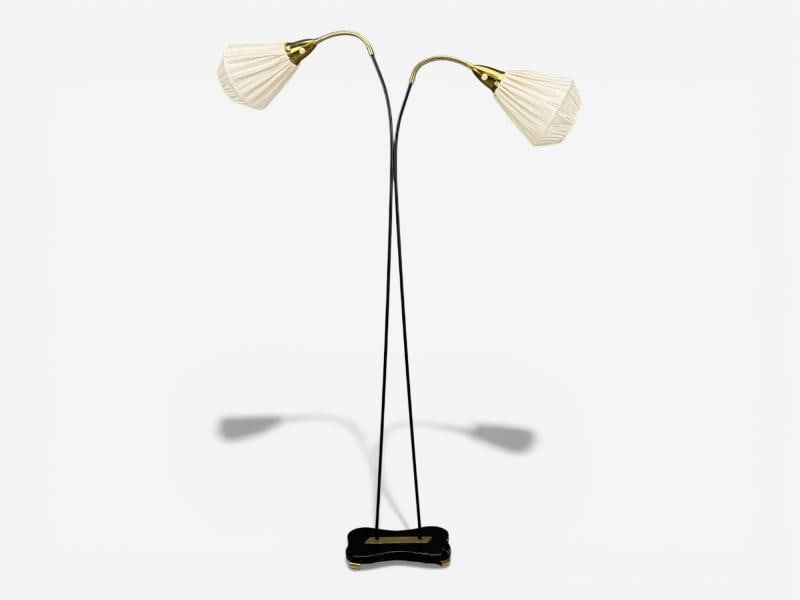 Eskilstuna Elektrofabrik, Floor Lamp, Laqcuered Metal, Brass, Sweden, 1960s - 2