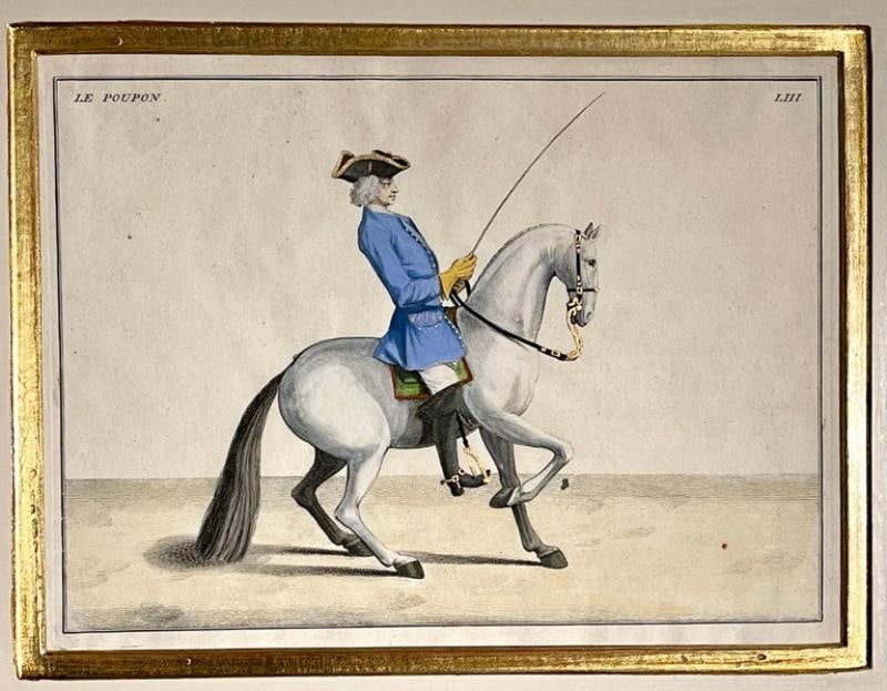 Four Engravings of Horse Riders L' Aimable, Le Joli, Le Sanspareil, Le Poupon - 7