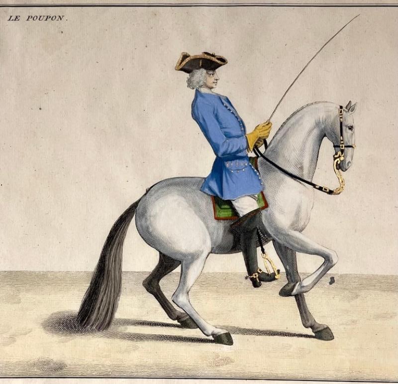 Four Engravings of Horse Riders L' Aimable, Le Joli, Le Sanspareil, Le Poupon - 8