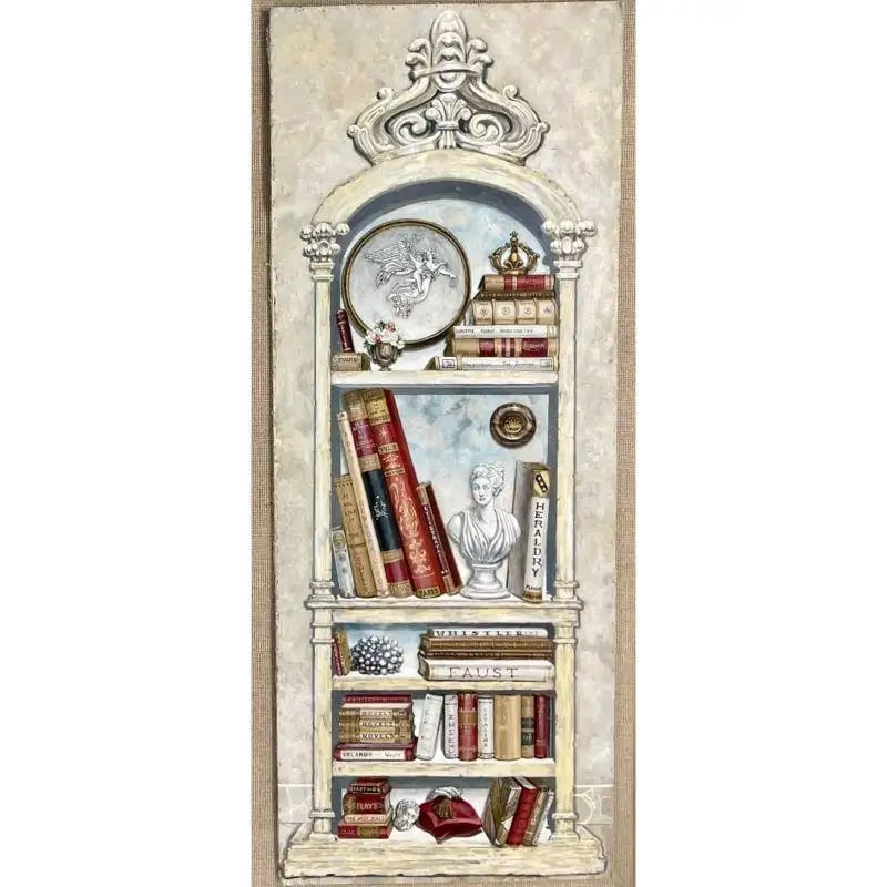 Pair of Oil on Canvas Standing Wall Decoration, Gustavian, Italian Style - 2