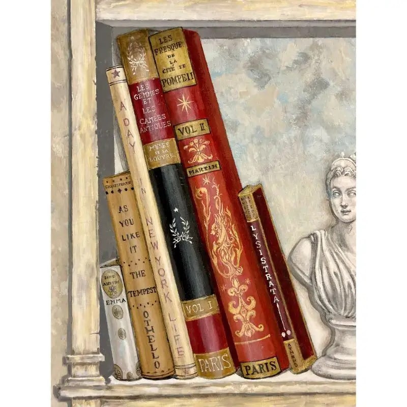 Pair of Oil on Canvas Standing Wall Decoration, Gustavian, Italian Style - 4