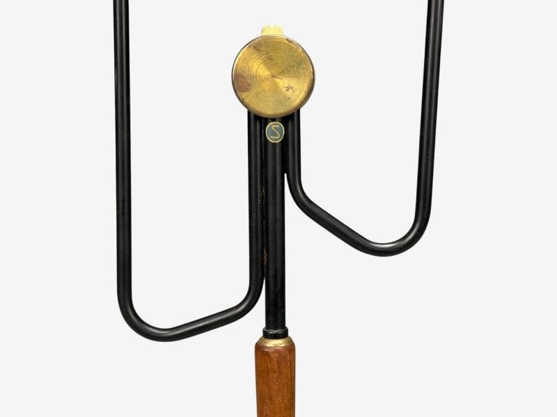 Möllers Armatur Eskilstuna, Floor Lamp, Lacquered Metal, Teak, Sweden, 1950s - 12