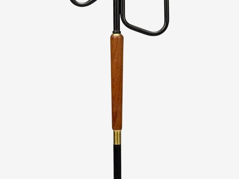 Möllers Armatur Eskilstuna, Floor Lamp, Lacquered Metal, Teak, Sweden, 1950s - 8