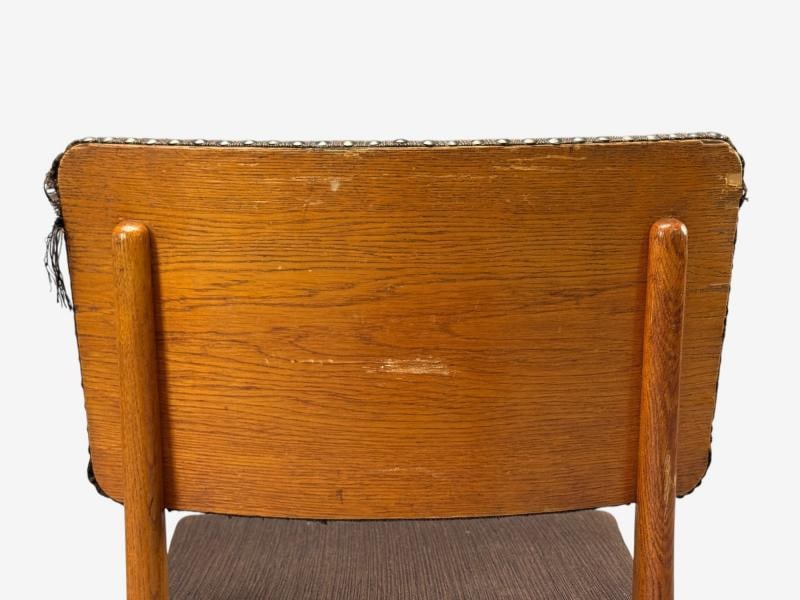 Fritz Hansen, Six Dining Chairs, Oak, Wool, Denmark, 1930s - 12