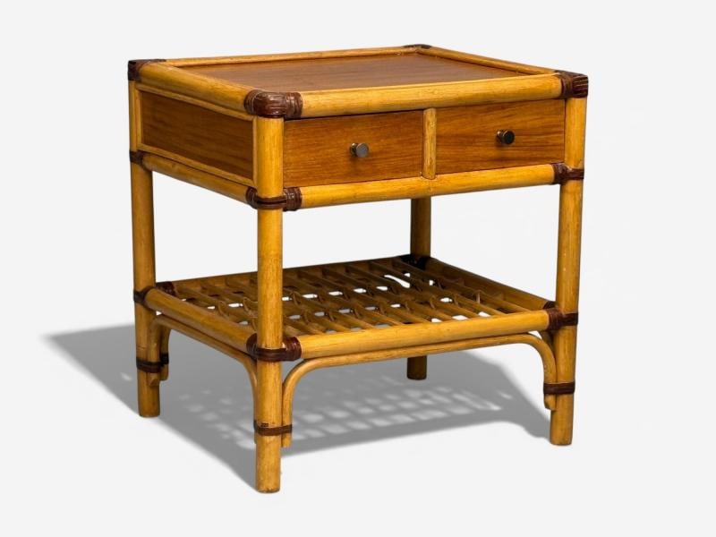 Kenneth Bergenblad, Nightstands, Bamboo, Rattan, Brass, Sweden, 1970s - 3