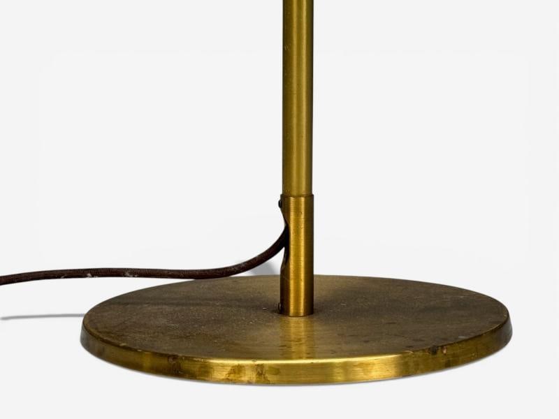 H.W. Armatur, Swedish Modern, Floor Lamp, Brass, Fabric, Sweden, 1940s - 10