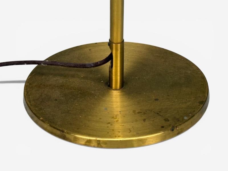 H.W. Armatur, Swedish Modern, Floor Lamp, Brass, Fabric, Sweden, 1940s - 9
