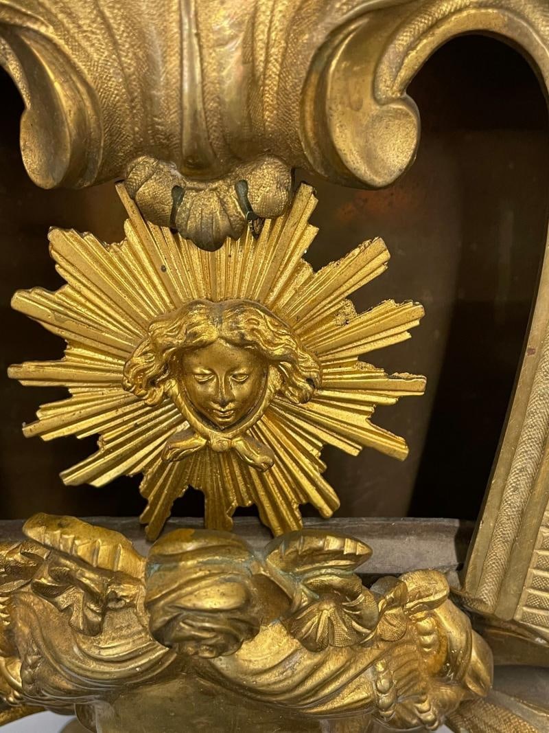 Louis XV, Figural Cartel Clock, Dore Bronze, France, 19th/20th c. - 7