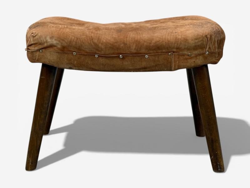 Madsen and Schubell, Ottoman, Beech, Suede, Sweden, 1940s - 4
