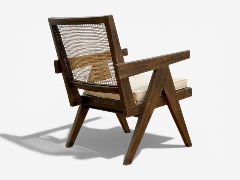 Pierre Jeanneret, Teak, Cane, Low Easy Chairs, Chandigarh, India c. 1960s - 10