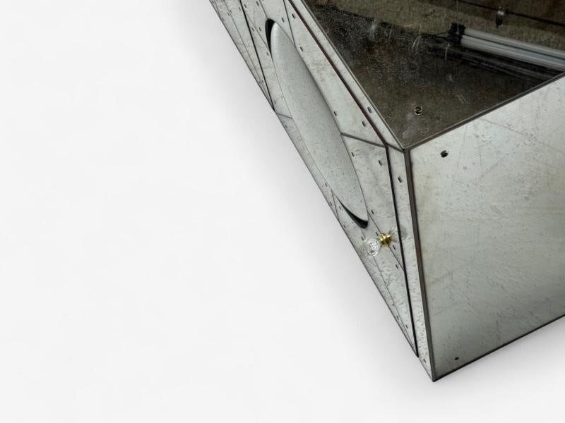 Art Deco Style, Painted Wood, Antique Glass, Mirrored Sideboard or Credenza - 12