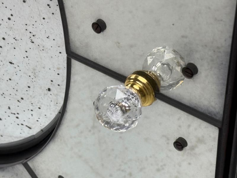 Art Deco Style, Painted Wood, Antique Glass, Mirrored Sideboard or Credenza - 9