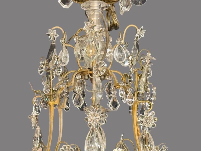 Louis XVI Style, Bronze, Rock Crystal, 12 Light Chandelier, France, 19th c. - 3