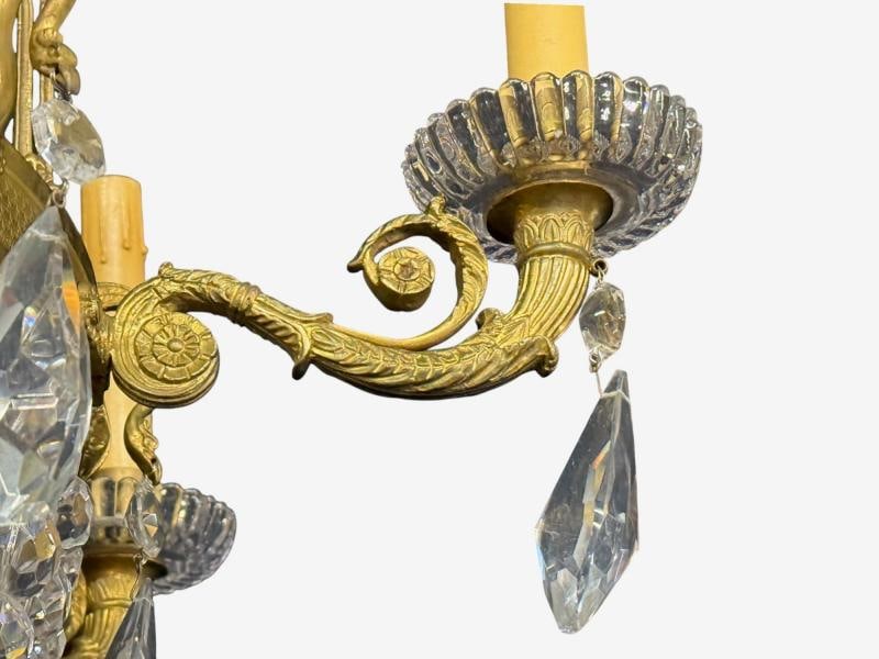 Neoclassical, Bronze, Crystal, Nine Light Chandelier, France, 19th c. - 5