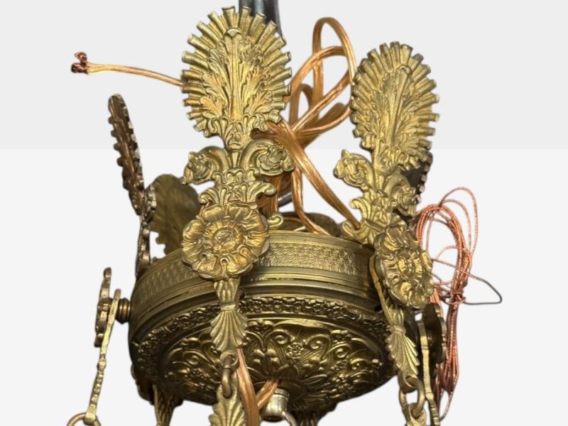 Neoclassical, Bronze, Crystal, Nine Light Chandelier, France, 19th c. - 8