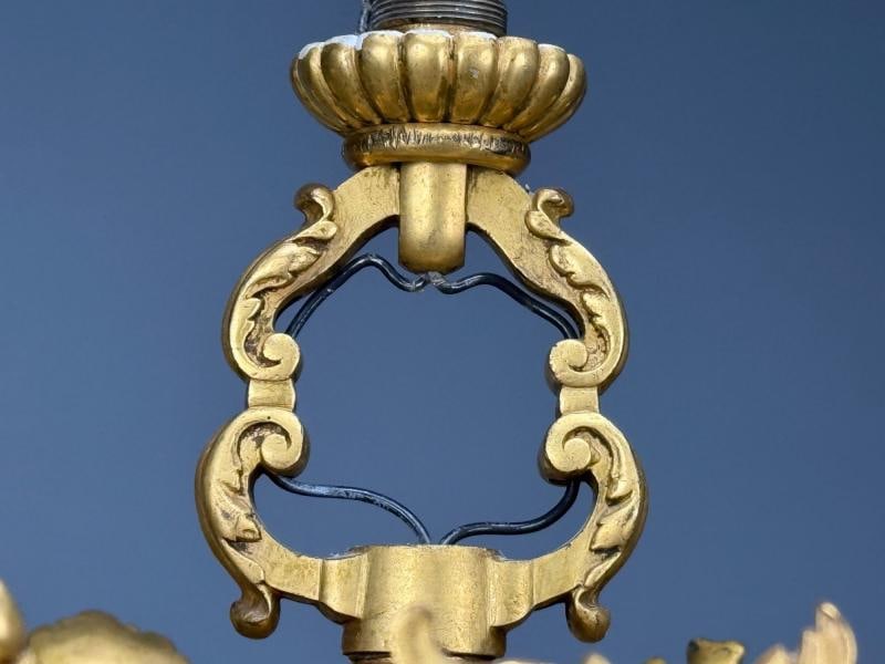 Empire, Impressive Pendant Light, Dore Bronze, Crystal, France, 19th c. - 11