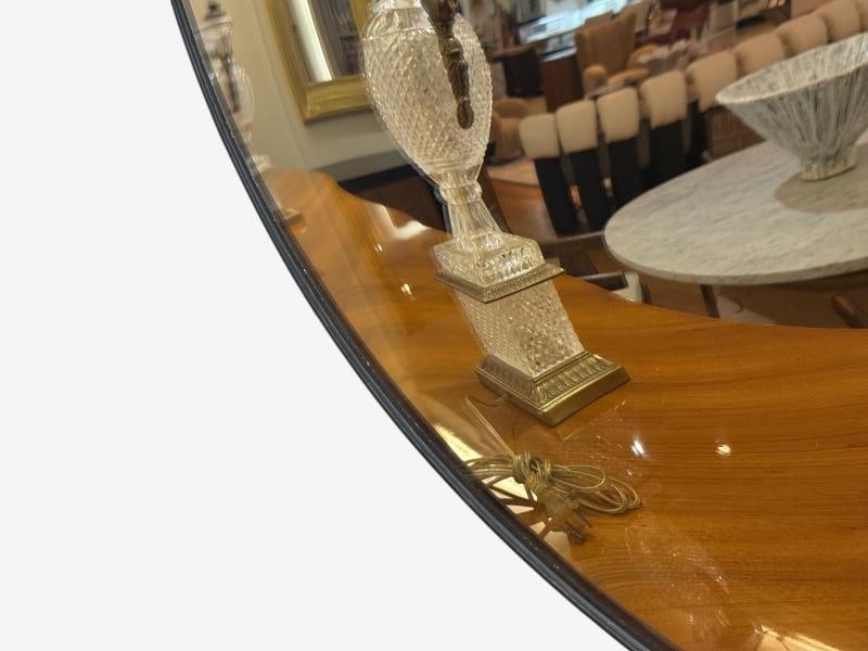 Contemporary, Convex Glass, Brass, Silver Space Age Wall Mirror - 6